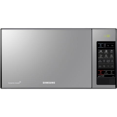 ELECTROCASNICE - RESIGILATE - Cuptor cu microunde Samsung GE83X, 23 l, 800 W, Grill, Afisaj digital, Child Lock, Sticla neagra