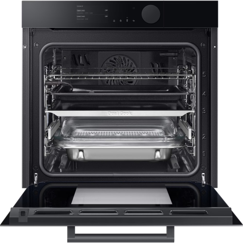 Cuptor incorporabil Samsung NV75T8979RK/EF, Infinite Line, Electric, Autocurare pirolitica, 75l, Dual Cook, Ecran TFT 4.3", WiFi, Sonda temperatura, Soft Close Door, Clasa A+, Negru [2]