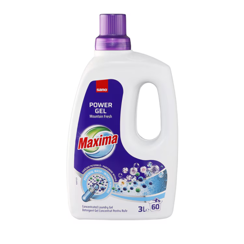 Detergent rufe - Detergent de rufe lichid gel concentrat Mountain Fresh, 60 spalari, Sano, 3l