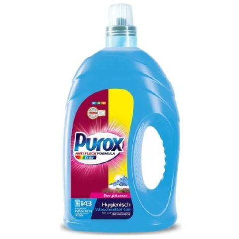 Detergent rufe - Detergent gel Purox Color, 143 spalari, 4.3 l