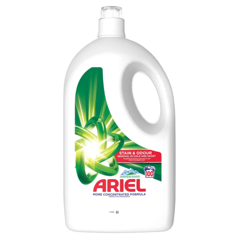 Detergent si Balsam rufe - Detergent lichid automat Ariel Mountain Spring, 100 spalari, 4.5L