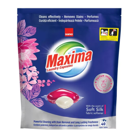 Detergent rufe - Detergent rufe Sano Maxima Gel Capsule Soft Silk 40 buc