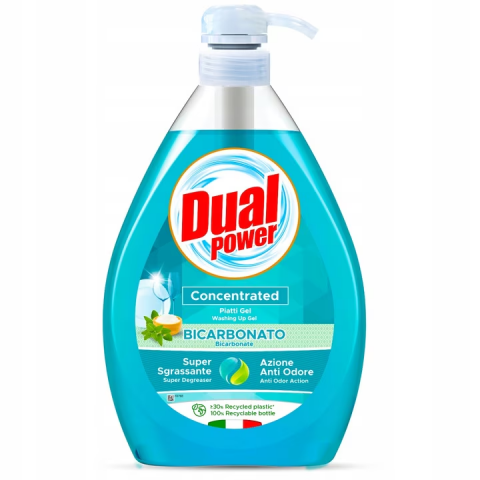 Detergent Vase - Detergent vase Dual Power, 1000 ml, cu extract de salvie, formula gel