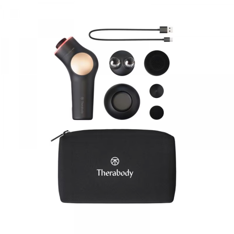 Aparate de Masaj Profesionale - Dispozitiv de masaj Therabody TheraFace PRO, 3 viteze (1750, 2100, 2400 PPMs), Negru/Auriu