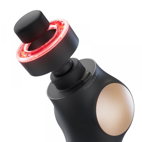 Dispozitiv de masaj Therabody TheraFace PRO, 3 viteze (1750, 2100, 2400 PPMs), Negru/Auriu [2]