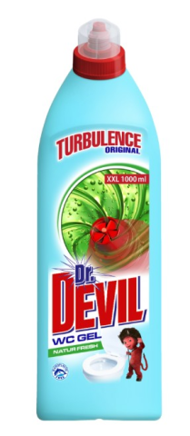 Baie si WC - Dr. DEVIL Turbulence Natur Fresh gel pentru toaletă 1000 ml