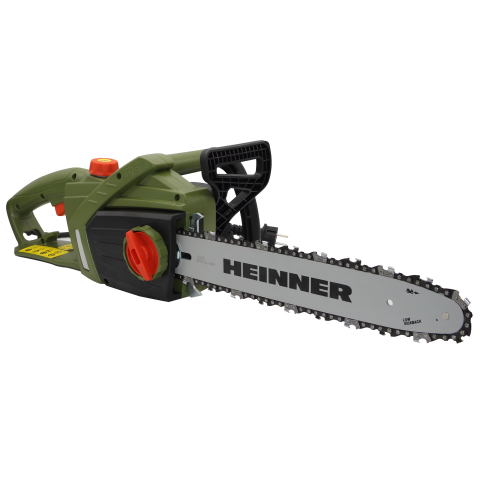 FIERASTRAIE SI POLIZOARE UNGHIULARE - Drujba electrica (fierastrau) cu lant Heinner VDE002, 1800 W, 230 V, 35 cm lungime lama, 13.5 m/s viteza lant, 9.53 mm (3/8) pas lant (RESIGILAT)