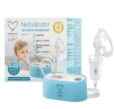 APARATE AEROSOLI - EASYCARE BABY NEBULIZATOR CU MICRO COMPRESOR MODEL VP-D2 - RESIGILAT