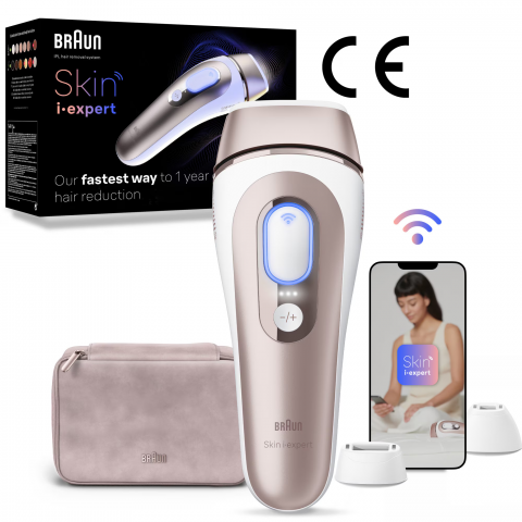 Ingrijire Personala - Epilator IPL Braun Skin iExpert PRO 7 PL7253 Tehnologie Skin iExpert, Feedback in timp real, 400.000 impulsuri, 10 niveluri de intensitate, 125 de impulsuri pe minut, Cap de precizie, Cap lat, Trusa d
