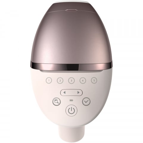 Epilator IPL Philips Lumea Seria 9900 BRI977/00, Senzor Smartskin, tehnologie SenseIQ, conectare la aplicatie cu functii Skin AI, utilizare cu sau fara fir, 450.000 impusuri, accesoriu fata, corp, axi [1]