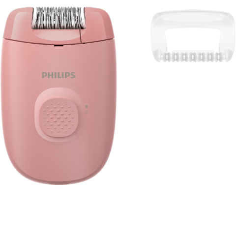 EPILATOARE - Epilator Philips Seria 2000 BRE227/00, 1 setare de viteza, cap de epilare lavabil, 1 accesoriu pentru corp si picioare, Roz