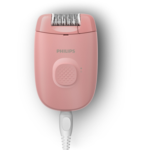 Epilator Philips Seria 2000 BRE227/00, 1 setare de viteza, cap de epilare lavabil, 1 accesoriu pentru corp si picioare, Roz [1]