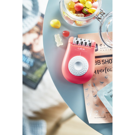 Epilator Rowenta Easy Touch EP1110F1, 2 trepte de viteza, 24 pensete, 4.8 W, sistem de masaj cu bile, roz [1]