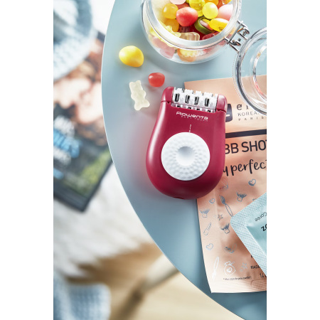 Epilator ROWENTA Easy Touch EP1120F1, 24 pensete, compact, ușor de utilizat, sistem de masaj, 3 accesorii, roz inchis [6]