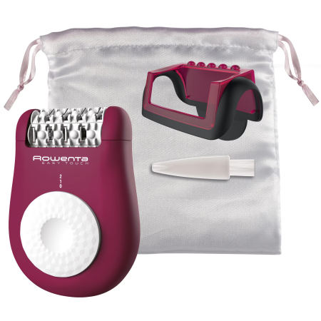 Epilator ROWENTA Easy Touch EP1120F1, 24 pensete, compact, ușor de utilizat, sistem de masaj, 3 accesorii, roz inchis [2]