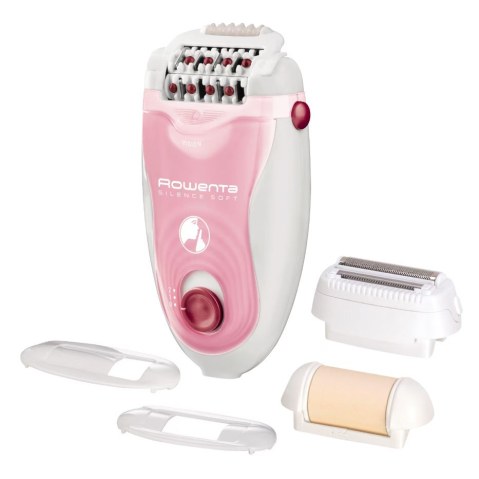 Ingrijire Personala - Epilator Rowenta EP5640, 24 Pensete, 2 Viteze, accesoriu exfoliere, Roz/Alb