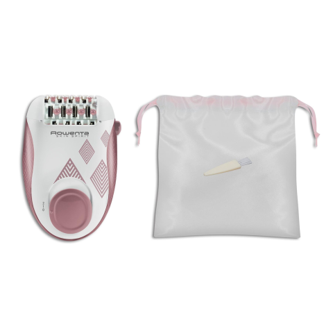 Epilator Rowenta Skin Spirit EP2900F1, 2 trepte de viteza, 24 pensete, sistem de ghidare, sistem de masaj cu bile, roz [3]