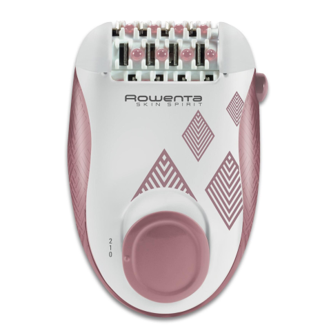 EPILATOARE - Epilator Rowenta Skin Spirit EP2900F1, 2 trepte de viteza, 24 pensete, sistem de ghidare, sistem de masaj cu bile, roz