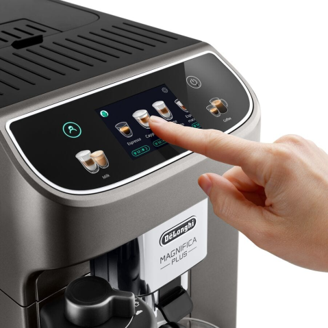 Espressor automat De’Longhi Magnifica Plus ECAM320.70.TB, 18 bauturi, carafa pentru lapte, Tehnologie LatteCrema, 1450W, 15 bar, Gri inchis [1]
