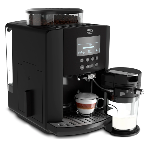 Espressor automat Krups Arabica Latte EA819N10, 1450 W, 15 bari, 1.7 L, display, accesoriu pentru lapte, Negru [2]
