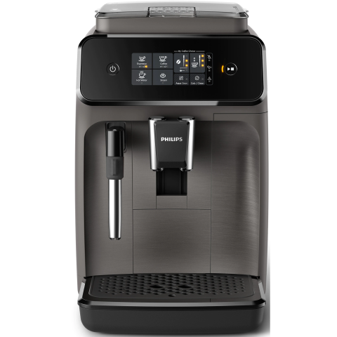 Espressor automat Philips EP1224/00, 1500W, 2 bauturi, sistem clasic de spumare a laptelui, afisaj tactil, rasnita ceramica, compatibil cu filtrul Aqua Clean, gri casmir [2]
