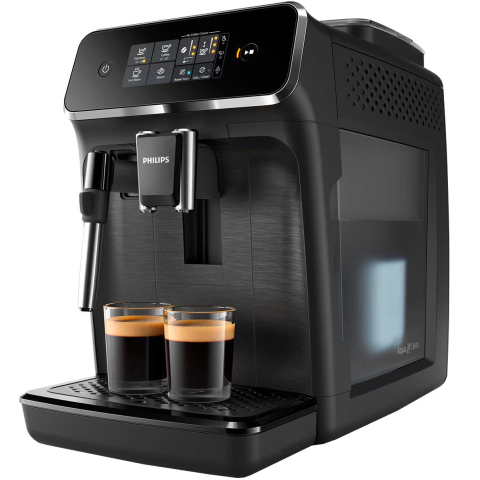 Espressor automat Philips EP2220/10, sistem de spumare a laptelui, 2 bauturi, filtru AquaClean, 15 bar, rasnita ceramica, optiune cafea macinata, Negru [1]