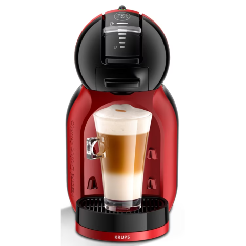 ESPRESSOARE SI CAFETIERE - RESIGILATE - Espressor KRUPS cu capsule NESCAFÉ® Dolce Gusto® Mini Me KP123H10, 1500 W, 15 bari presiune, capacitate rezervor 0.8 L, Tehnologia Play & Select, functie Eco, rosu & negru