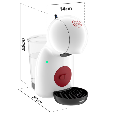 Espressor KRUPS cu capsule NESCAFÉ® Dolce Gusto® Piccolo XS KP1A3110, 1600 W, 15 bari presiune, capacitate rezervor 0.8 L, functie Eco, alb & rosu [3]