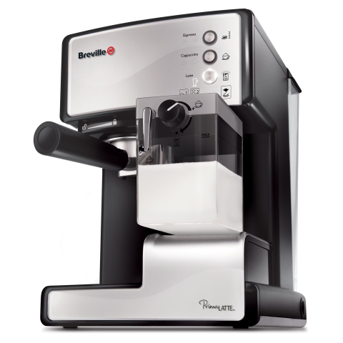 Espressor manual Breville Prima Latte VCF045X-01, 15 bari, 1.5 l, Recipient detasabil lapte 0.3 l, Argintiu [3]