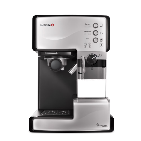 Espressor manual Breville Prima Latte VCF045X-01, 15 bari, 1.5 l, Recipient detasabil lapte 0.3 l, Argintiu [2]