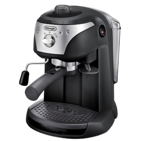 ESPRESSOARE SI CAFETIERE - RESIGILATE - Espressor manual De'Longhi EC221.B, 15 bari, 1 l, Dispozitiv spumare, Sistem cappuccino, Oprire automata, Negru gri