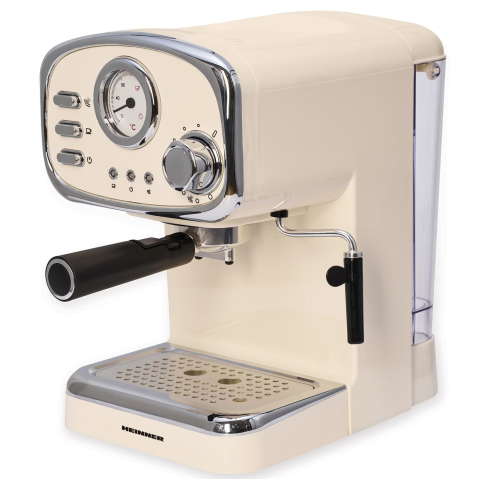 Espressor manual Heinner HEM-1100CR, 1100 W, 15 Bar, 1.25 L, Crem [1]