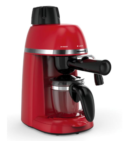 Espressor manual Heinner Kopy 350RD HEM-350RD, 800W, 3.5 bar, capacitate rezervor 0.24l, optiuni preparare: espresso si cappuccino, Rosu [1]