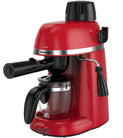 Selecție unică - Espressor manual Heinner Kopy 350RD HEM-350RD, 800W, 3.5 bar, capacitate rezervor 0.24l, optiuni preparare: espresso si cappuccino, Rosu