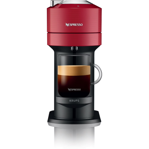 Espressor Nespresso by Krups Vertuo Next XN910510, 1500W, 19 Bar, Centrifusion™, Conectare la telefon, 1.1L, Rosu, set capsule degustare inclus [1]