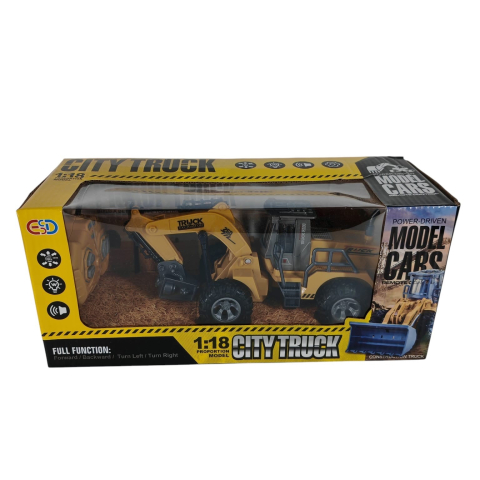 JUCARII - EXCAVATOR CU RADIOCOMANDA, CITY TRUCK, 27×13×11CM, ACUMULATOR INCLUS, +3ANI