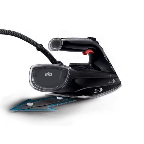 Fier de calcat Braun FreeStyle 5 SI5088BK, 2800W, jet de abur 220g/min, abur variabil 0-50 g/min, talpa EloxalPlus, rezervor 300 ml, tehnologie FreeGlide, oprire automata, sistem antipicurare, negru [3]