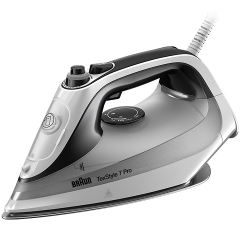 ARTICOLE DIVERSE - Fier de calcat Braun TexStyle 7 Pro SI7149WB, 2900W, jet de abur 220g/min, abur variabil 0-50 g/min, talpa EloxalPlus, rezervor 300 ml, tehnologie FreeGlide, oprire automata, sistem antipicurare, gri