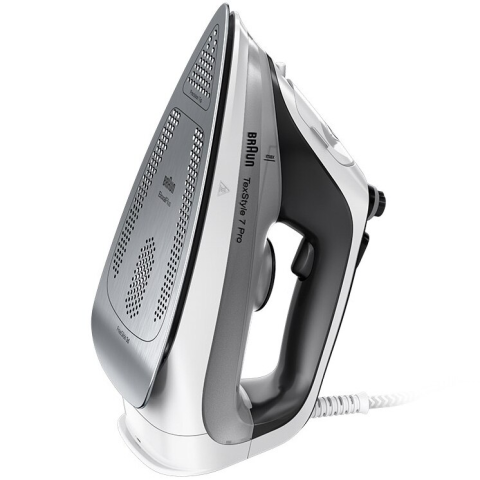 Fier de calcat Braun TexStyle 7 Pro SI7149WB, 2900W, jet de abur 220g/min, abur variabil 0-50 g/min, talpa EloxalPlus, rezervor 300 ml, tehnologie FreeGlide, oprire automata, sistem antipicurare, gri [1]