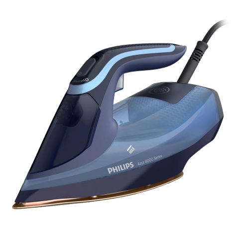 ELECTROCASNICE - RESIGILATE - Fier de calcat Philips DST8020/20 Seria 8000, 3000W, talpa Steamglide Elite Rosecopper, OptimalTemp, Abur 55 g/min, jet de abur 240 g, capacitate rezervor 300ml, Detartrare Quick Calc Release, Oprire