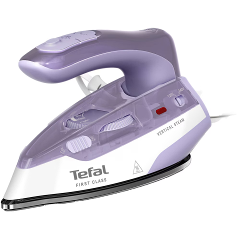 Fier de calcat TEFAL First Class DB1612E0, 1000W, 45g/min, talpa Microsteam 200, alb-violet [1]