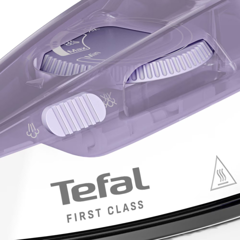 Fier de calcat TEFAL First Class DB1612E0, 1000W, 45g/min, talpa Microsteam 200, alb-violet [2]