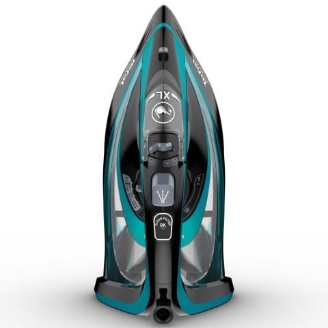 ARTICOLE DIVERSE - Fier de calcat Tefal FV9844E0 Ultimate Pure, 3200 W, Talpa Durilium AirGlide Autoclean, jet de aburi 250gr/min, Micro-Calc Filter 2in1, Negru/Bleu