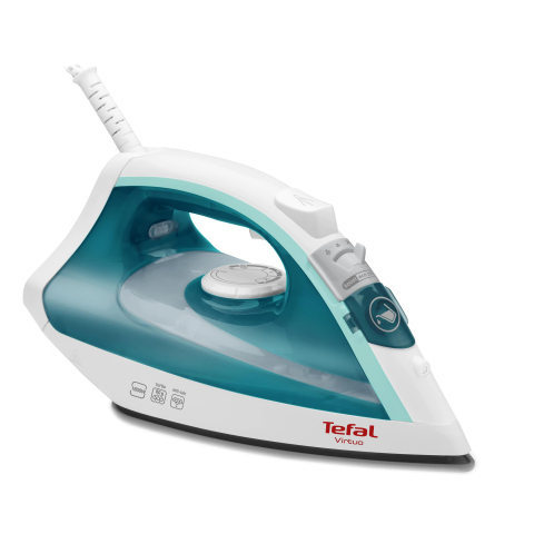 ELECTROCASNICE - RESIGILATE - Fier de calcat Tefal Virtuo FV1710E0, 1800W, rezervor apa 0.2L, jet de abur 80g/min, abur variabil 20g/min, functie anticalcar, Alb