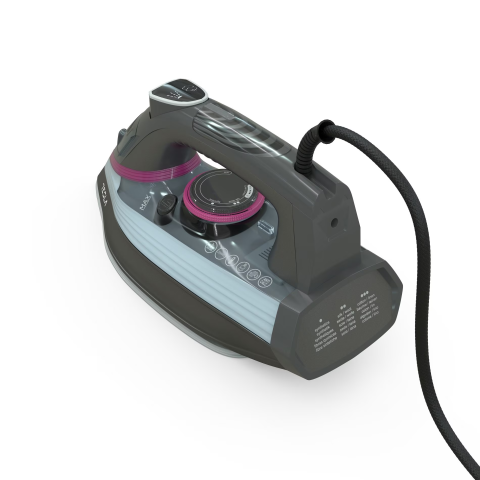 Fier de calcat Tesla IR400GP, 3100 W, talpa ceramica, rezervor 380 ml, 25g/min, Functie Anti-Calcar, Functie Anti-Picurare, cablu 1.9 m, Gri [2]