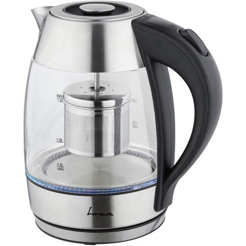 ESPRESSOARE SI CAFETIERE - RESIGILATE - Fierbator electric cu filtru ceai Fram FEK-MTF2200G , 1850-2200w, 1.8l, filtru detasabil, Gri