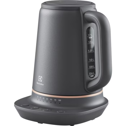 ESPRESSOARE SI CAFETIERE - RESIGILATE - Fierbator Electrolux E7K1-6BP, 2400W, temperaturi predefinite 40-100 ° C, Metal Perlat Negru