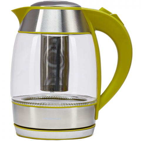 Fierbator Heinner cu filtru de ceai, 1.8 l, sticla, verde [0]