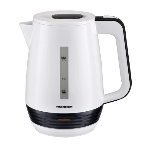 ESPRESSOARE SI CAFETIERE - RESIGILATE - Fierbator Heinner HEK-17WH, 1.7 L, element incalzire inox, oprire automata, plastic, Negru/Alb