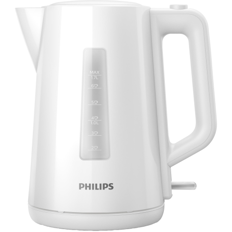 MASINI DE SPALAT VASE - Fierbator Philips HD9318/00, 2020W, 1.7 l, capac cu resort, plastic, led de control, indicator de nivel al apei, filtru detasabil, fara fir cu baza Pirouette 360, Alb